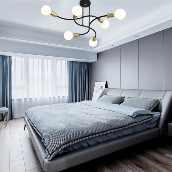 YORN KUNG Sputnik Chandelier Light Fixture ❇ 6-Light ❇ NEW IN BOX!! - Picture 2 of 12